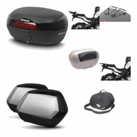 SHAD Maletas laterales + baul trasero herraje montaje accesorios 3p SH46 SH 46 NEW MODEL SC SH35 PREMIUM KIT-195641
