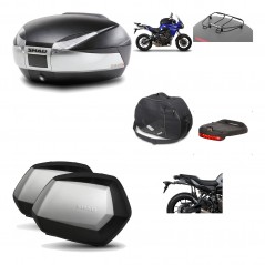 SHAD Maletas laterales + baul trasero herraje montaje accesorios 3p SH48 TITANIUM PREMIUM SC SH35 KIT-196092