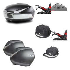 SHAD Maletas laterales + baul trasero herraje montaje accesorios 3p SH48 TITANIUM PREMIUM SH36 SH 36 KIT-195745