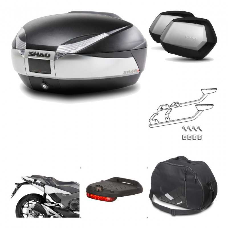 Lateral cases + back trunk + big top fitting + accessories + 3p hardware  SH48 T