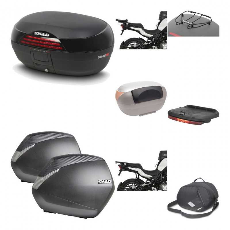 SHAD Maletas laterales + baul trasero herraje montaje accesorios 3p SH46 SH 46 NEW MODEL SH36 36 KIT-195643