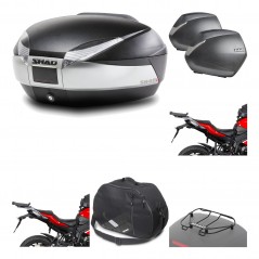 SHAD Maletas laterales + baul trasero herraje montaje accesorios 3p SH48 TITANIUM PREMIUM SH36 SH 36 KIT-195746