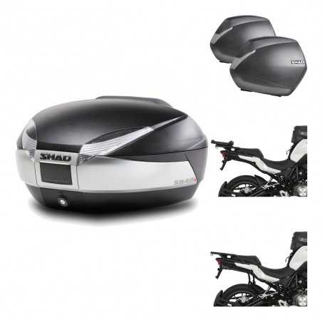 SHAD Maletas laterales + baul trasero herraje montaje 3p SH48 TITANIUM PREMIUM SH36 SH 36 KIT-196094
