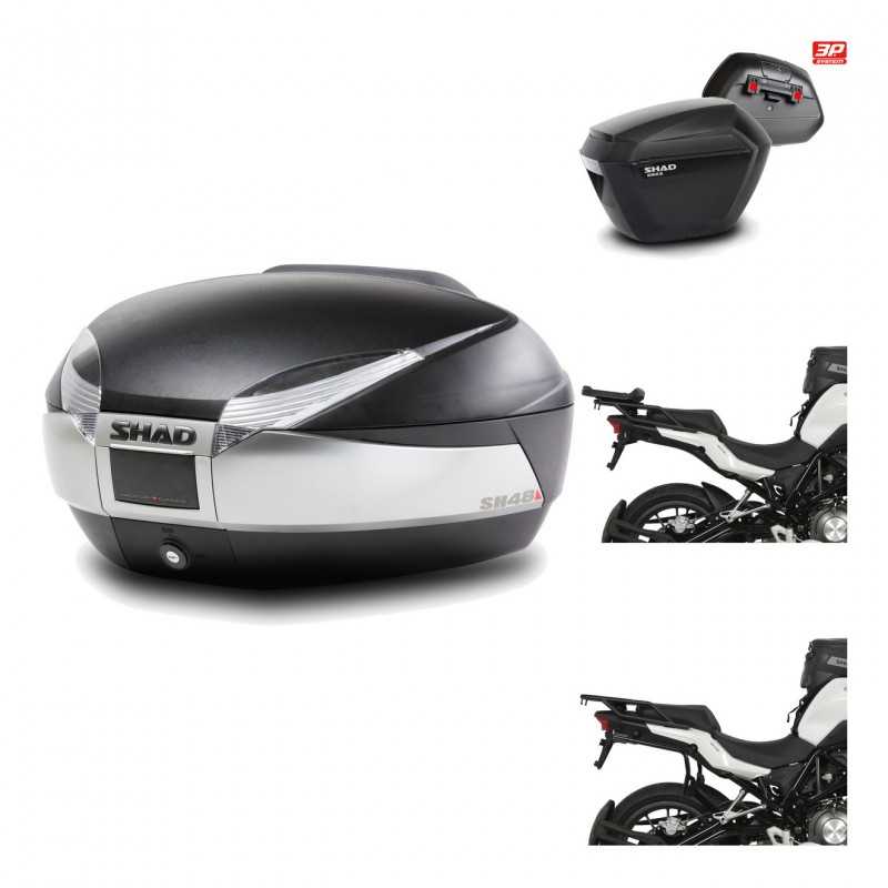 Lateral cases + back trunk + big top fitting + 3p hardware  SH48 TITANIUM PREMIU