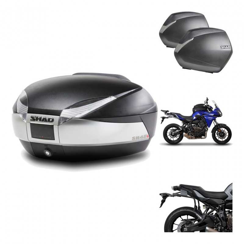 Lateral cases + back trunk + big top fitting + 3p hardware  SH48 TITANIUM PREMIU
