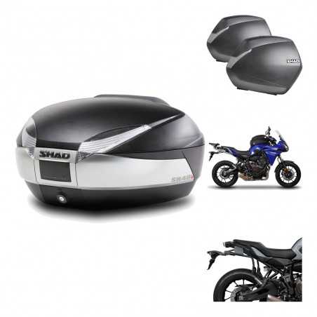 SHAD Maletas laterales + baul trasero herraje montaje 3p SH48 TITANIUM PREMIUM SH36 SH 36 KIT-196046