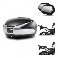 SHAD Maletas laterales + baul trasero herraje montaje 3p SH48 TITANIUM PREMIUM SC SH35 KIT-196098