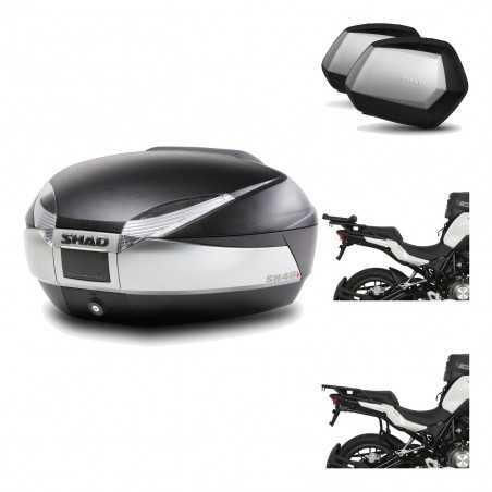 Lateral cases + back trunk + big top fitting + 3p hardware  SH48 TITANIUM PREMIU