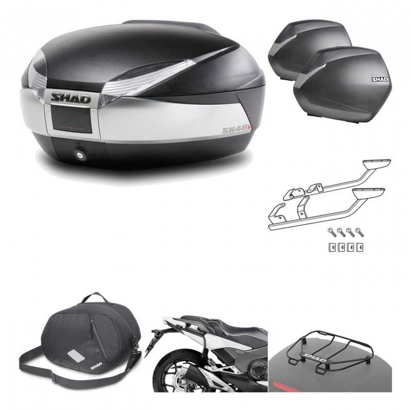Lateral cases + back trunk + big top fitting + accessories + 3p hardware  SH48 T