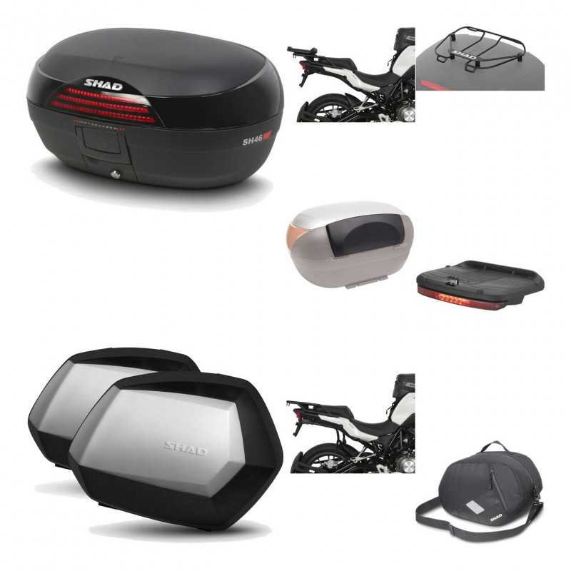 SHAD Maletas laterales + baul trasero herraje montaje accesorios 3p SH46 SH 46 NEW MODEL SC SH35 PREMIUM KIT-195647