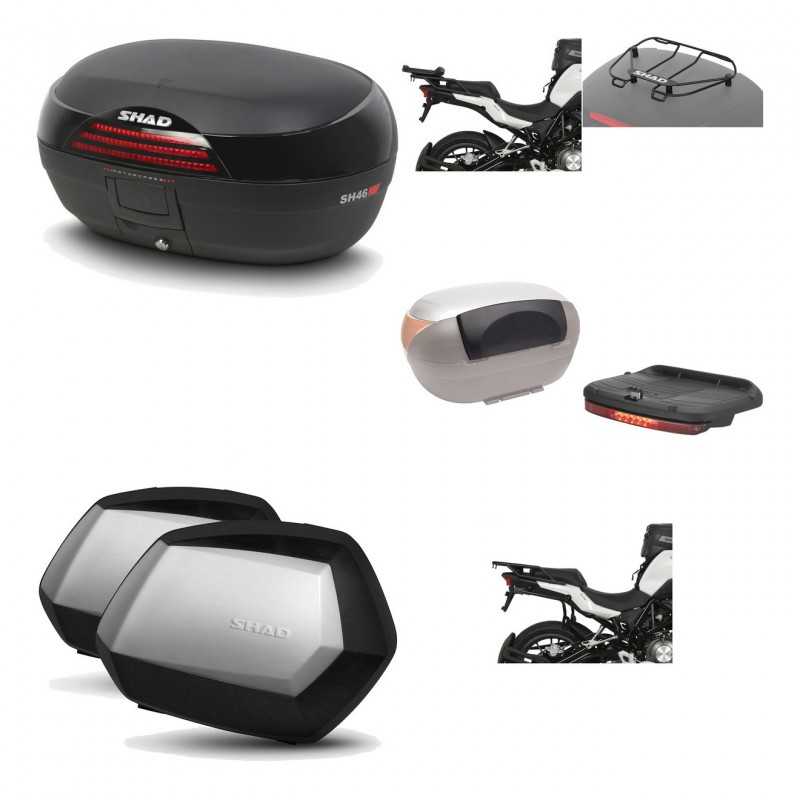 SHAD Maletas laterales + baul trasero herraje montaje accesorios 3p SH46 SH 46 NEW MODEL SC SH35 PREMIUM KIT-195648