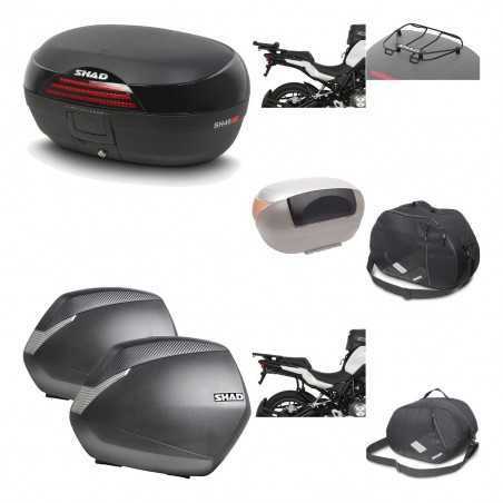 SHAD Maletas laterales + baul trasero herraje montaje accesorios 3p SH46 SH 46 NEW MODEL SH36 36 KIT-195649