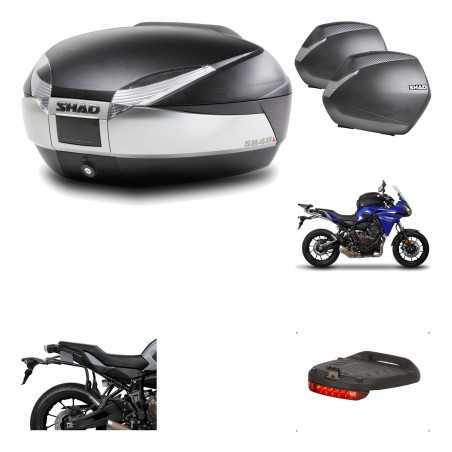 SHAD Maletas laterales + baul trasero herraje montaje luz de freno 3p SH48 TITANIUM PREMIUM SH36 SH 36 KIT-196052