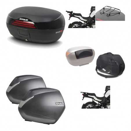 SHAD Maletas laterales + baul trasero herraje montaje accesorios 3p SH46 SH 46 NEW MODEL SH36 36 KIT-195650