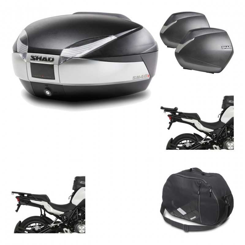 Lateral cases + back trunk + big top fitting + internal bag + 3p hardware  SH48 