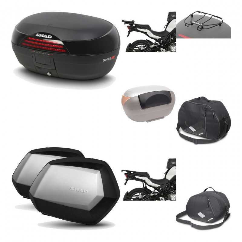 SHAD Maletas laterales + baul trasero herraje montaje accesorios 3p SH46 SH 46 NEW MODEL SC SH35 PREMIUM KIT-195653