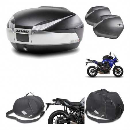 SHAD Maletas laterales + baul trasero herraje montaje accesorios 3p SH48 TITANIUM PREMIUM SH36 SH 36 KIT-196057