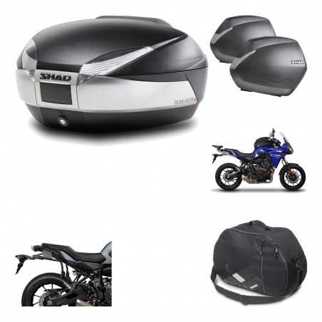 SHAD Maletas laterales + baul trasero herraje montaje bolsa interna 3p SH48 TITANIUM PREMIUM SH36 SH 36 KIT-196058
