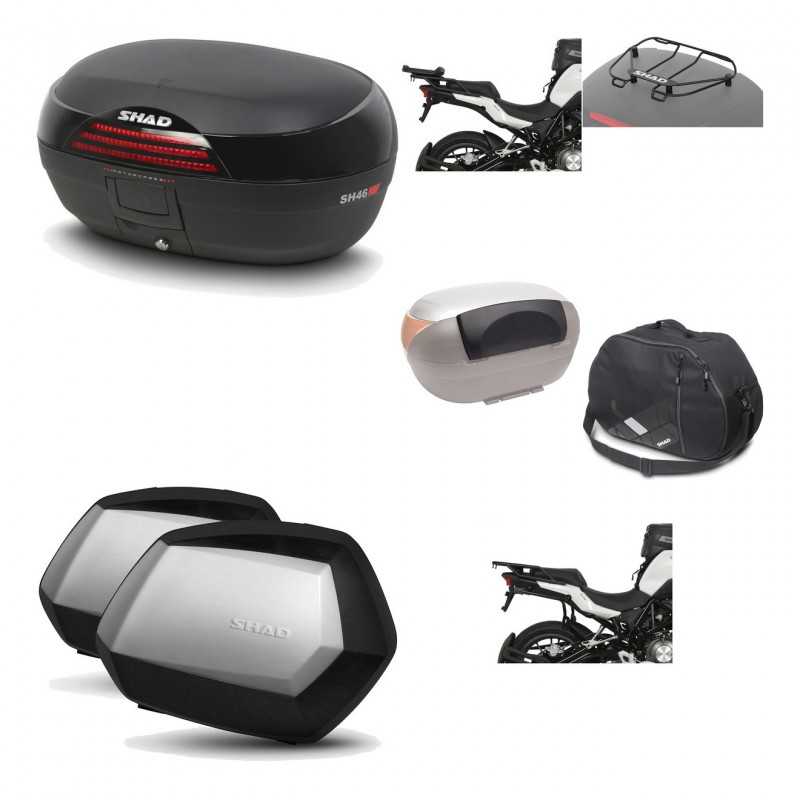 SHAD Maletas laterales + baul trasero herraje montaje accesorios 3p SH46 SH 46 NEW MODEL SC SH35 PREMIUM KIT-195654