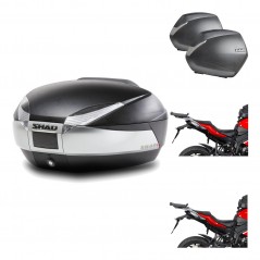 Lateral cases + back trunk + big top fitting + 3p hardware  SH48 TITANIUM PREMIU