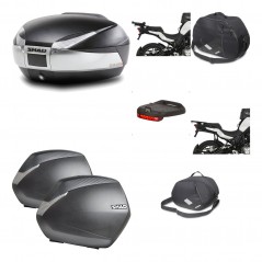 SHAD Maletas laterales + baul trasero herraje montaje accesorios 3p SH48 TITANIUM PREMIUM SH36 SH 36 KIT-196111