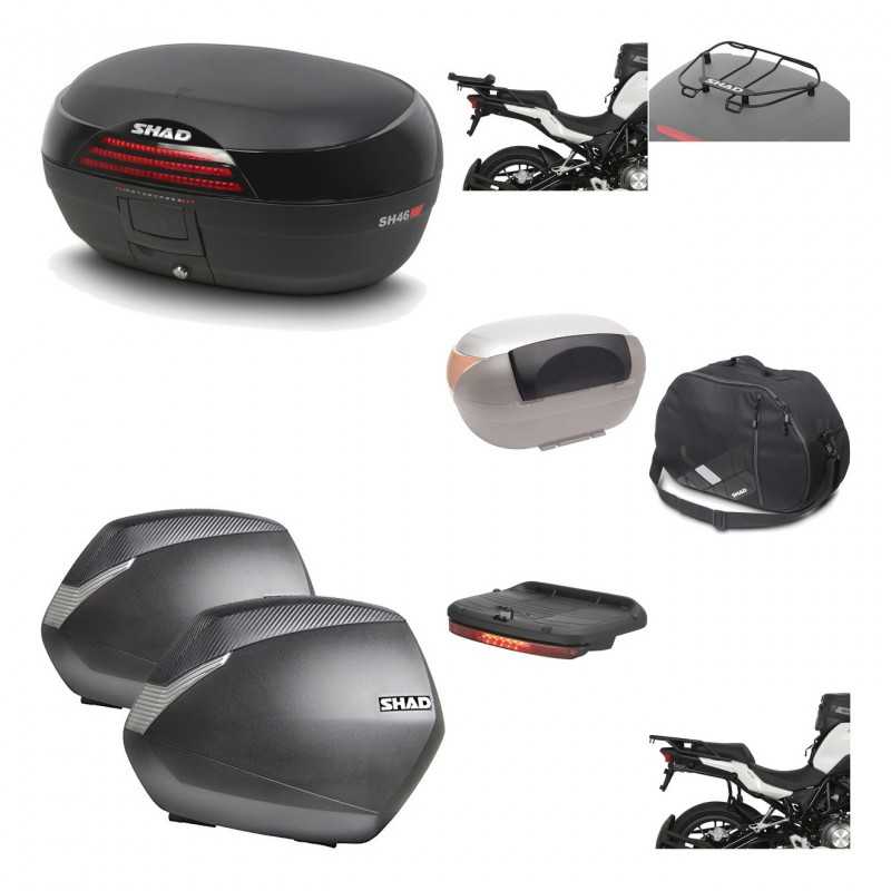 SHAD Maletas laterales + baul trasero herraje montaje accesorios 3p SH46 SH 46 NEW MODEL SH36 36 KIT-195656