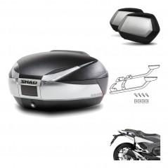 Lateral cases + back trunk + big top fitting + 3p hardware  SH48 TITANIUM PREMIU