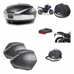 SHAD Maletas laterales + baul trasero herraje montaje accesorios 3p SH48 TITANIUM PREMIUM SH36 SH 36 KIT-196063