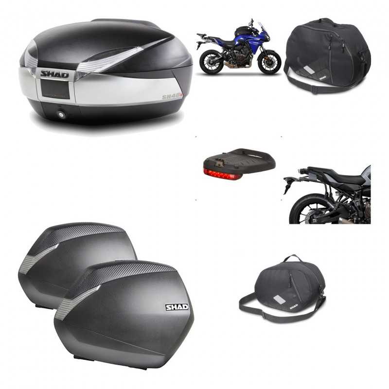 SHAD Maletas laterales + baul trasero herraje montaje accesorios 3p SH48 TITANIUM PREMIUM SH36 SH 36 KIT-196063