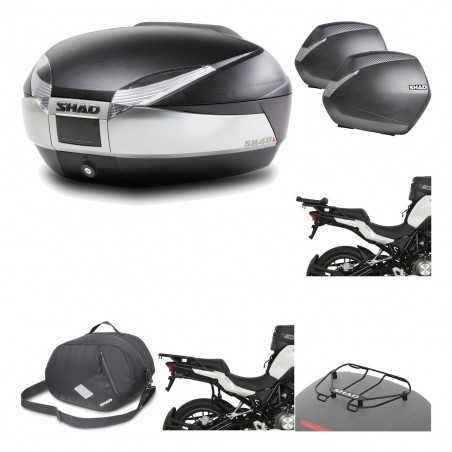SHAD Maletas laterales + baul trasero herraje montaje accesorios 3p SH48 TITANIUM PREMIUM SH36 SH 36 KIT-196117