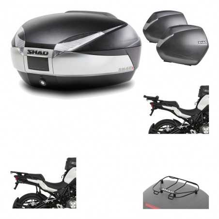 SHAD Maletas laterales + baul trasero herraje montaje parrilla portabultos superior 3p SH48 TITANIUM PREMIUM SH36 SH 36 KIT-1961