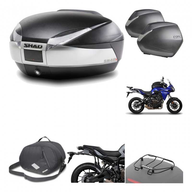 SHAD Maletas laterales + baul trasero herraje montaje accesorios 3p SH48 TITANIUM PREMIUM SH36 SH 36 KIT-196069