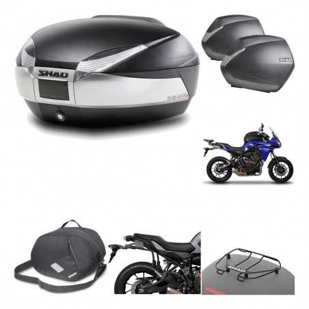 SHAD Maletas laterales + baul trasero herraje montaje accesorios 3p SH48 TITANIUM PREMIUM SH36 SH 36 KIT-196069