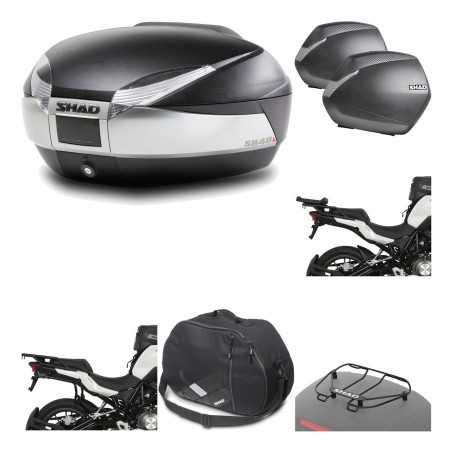 SHAD Maletas laterales + baul trasero herraje montaje accesorios 3p SH48 TITANIUM PREMIUM SH36 SH 36 KIT-196130