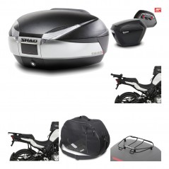 SHAD Maletas laterales + baul trasero herraje montaje accesorios 3p SH48 TITANIUM PREMIUM SH23 KIT-196131