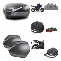 SHAD Maletas laterales + baul trasero herraje montaje accesorios 3p SH48 DARK GREY PREMIUM SH36 SH 36 KIT-196583