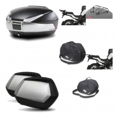 SHAD Maletas laterales + baul trasero herraje montaje accesorios 3p SH48 TITANIUM PREMIUM SC SH35 KIT-196133