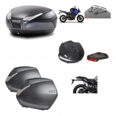SHAD Maletas laterales + baul trasero herraje montaje accesorios 3p SH48 DARK GREY PREMIUM SH36 SH 36 KIT-196584