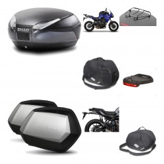SHAD Maletas laterales + baul trasero herraje montaje accesorios 3p SH48 DARK GREY PREMIUM SC SH35 KIT-196587