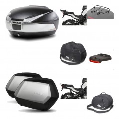 SHAD Maletas laterales + baul trasero herraje montaje accesorios 3p SH48 TITANIUM PREMIUM SC SH35 KIT-196139