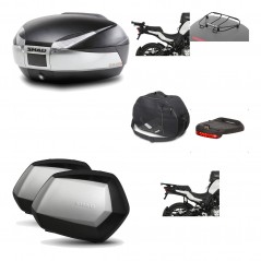 SHAD Maletas laterales + baul trasero herraje montaje accesorios 3p SH48 TITANIUM PREMIUM SC SH35 KIT-196140