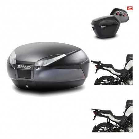 SHAD Maletas laterales + baul trasero herraje montaje 3p SH48 DARK GREY PREMIUM SH23 KIT-196591