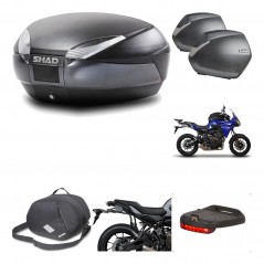 SHAD Maletas laterales + baul trasero herraje montaje accesorios 3p SH48 DARK GREY PREMIUM SH36 SH 36 KIT-196547