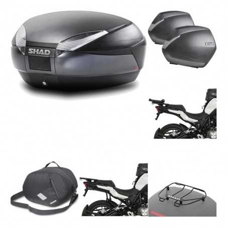 SHAD Maletas laterales + baul trasero herraje montaje accesorios 3p SH48 DARK GREY PREMIUM SH36 SH 36 KIT-196613