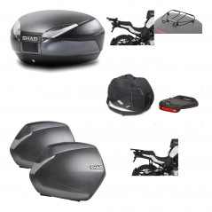 SHAD Maletas laterales + baul trasero herraje montaje accesorios 3p SH48 DARK GREY PREMIUM SH36 SH 36 KIT-196632