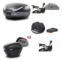 SHAD Maletas laterales + baul trasero herraje montaje accesorios 3p SH48 DARK GREY PREMIUM SH23 KIT-196633