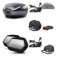 SHAD Maletas laterales + baul trasero herraje montaje accesorios 3p SH48 DARK GREY PREMIUM SC SH35 KIT-196635