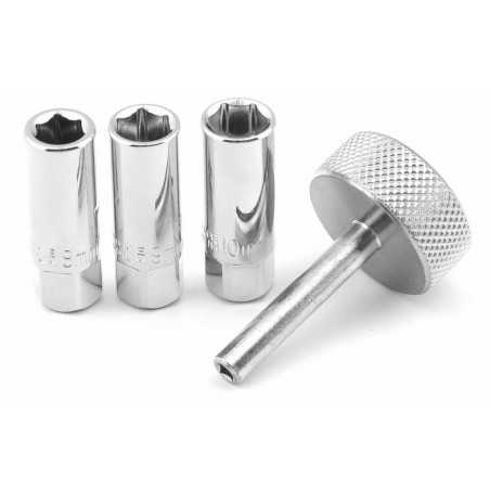 BUZZETTI Herramienta de ajuste válvulas para motores 4T con guías hexagonales 8,9,10mm - Marca 19453