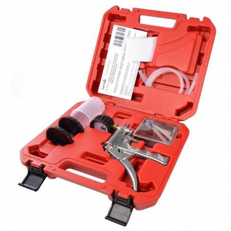 Metal vacuum, manual, presurizes and maintains vacuumed space