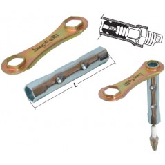 BUZZETTI Llave de bujía con extractor pipa silicona y mango hexagonal L:120 Hex 16x 19348
